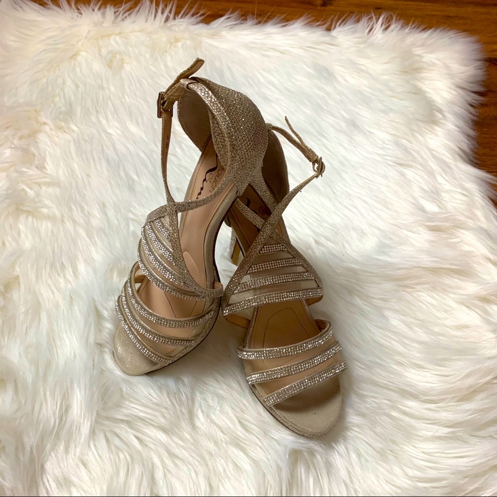 Touch of Nina Gold Strappy Platform 3/$25 Bundle